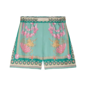 VERSACE Underwater Barocco Silk Shorts