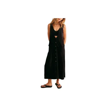 FREE PEOPLE Shayna Set Skirt Set Women's BLACK/Black