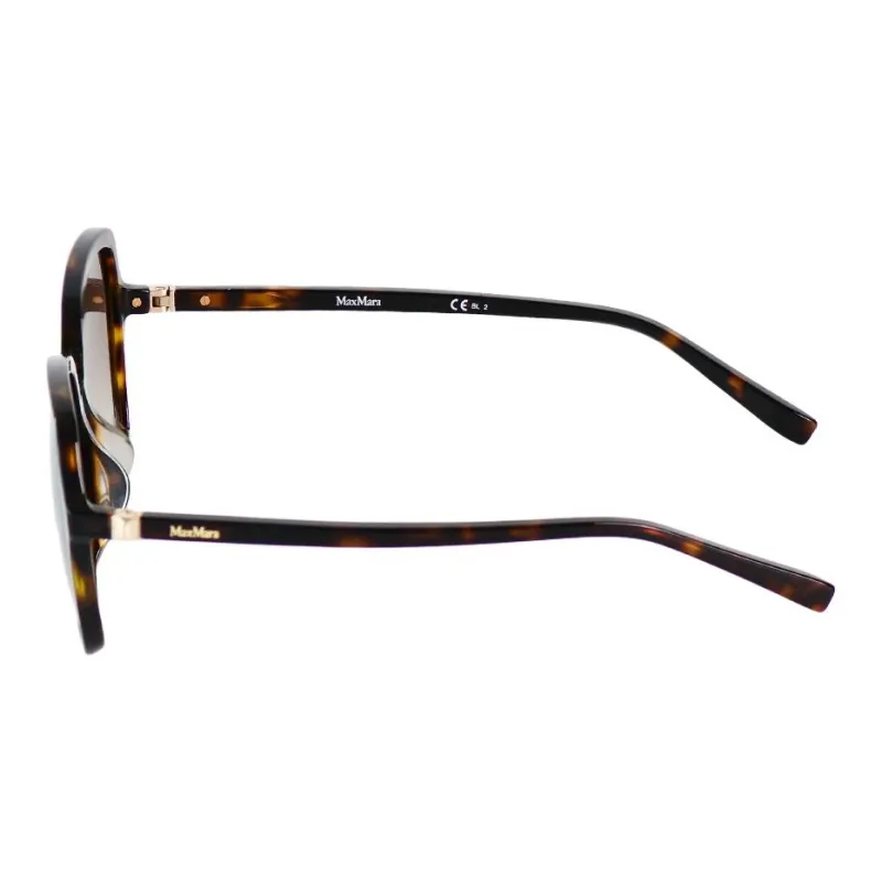 MaxMara Plate Frame Square Sunglasses Unisex Tortoiseshell-2