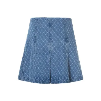 LOFT SHINE Denim Short Skirts Women's Blue