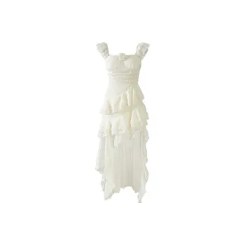 TASTILY Slip Dress Women's White