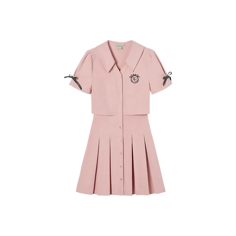 EPTISON WOMAN Short Sleeved Dresses Women's Pink-0