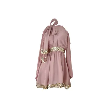 Icicofficial Long Sleeved Dresses Women's Sequins