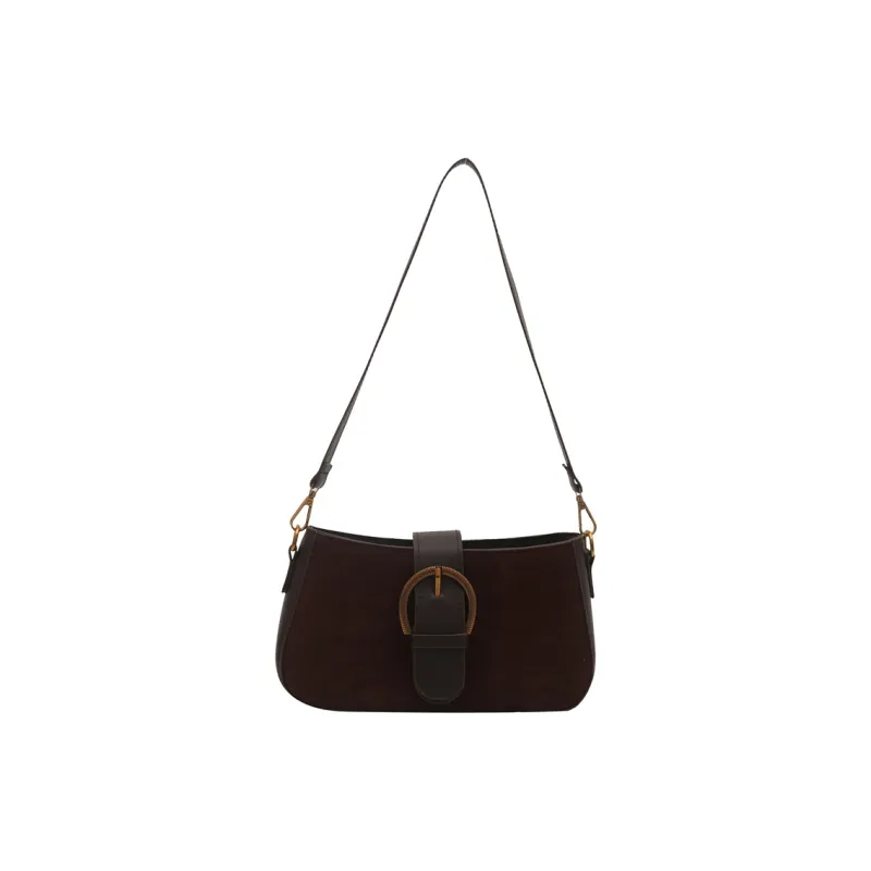 TOUTSEUL YOLO Suede Shoulder Bag Regular Women's Black/Red/Khaki/Coffee-19