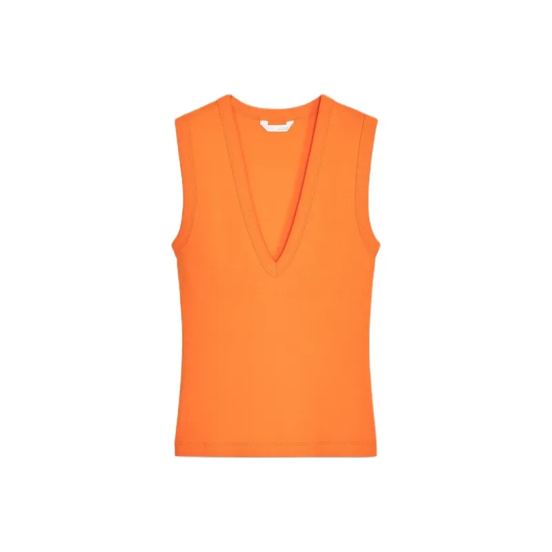 ZARA Tank Tops Women's Orange-0