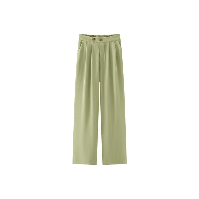Cotton Suit Trousers Women's-7