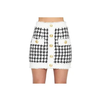 BALMAIN Casual Short Skirts Women's White
