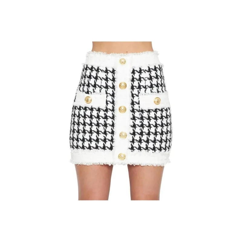 BALMAIN Casual Short Skirts Women's White-0