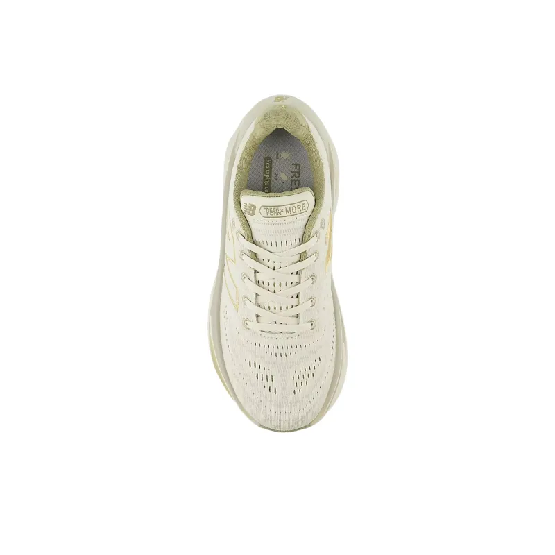 New Balance Fresh Foam X More V5 Linen Stoneware Gold Metallic Women's-3