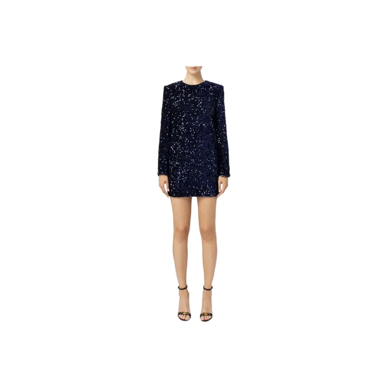 Elisabetta Franchi Long-Sleeved Dresses Women's Marine Blue-0