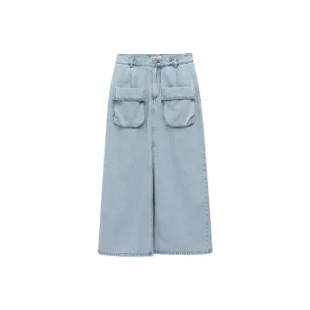IMMI Casual Long Skirts Women's Light Blue