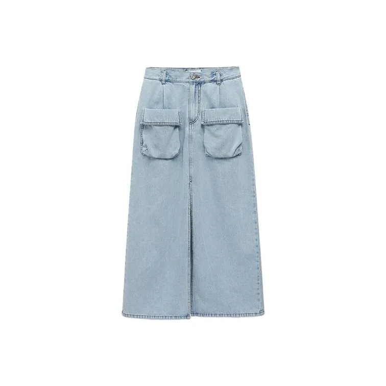 IMMI Casual Long Skirts Women's Light Blue-0