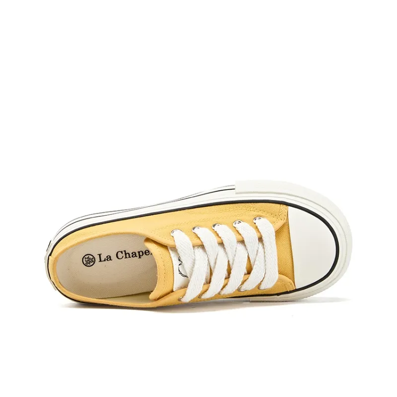 La Chapelle Rubber Sole Slip Resistant Closed Toe Slippers Women's Yellow-5