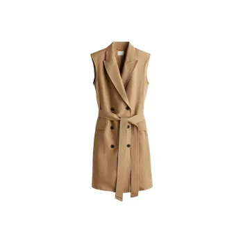 H&M Sleeveless Dress Women's Beige