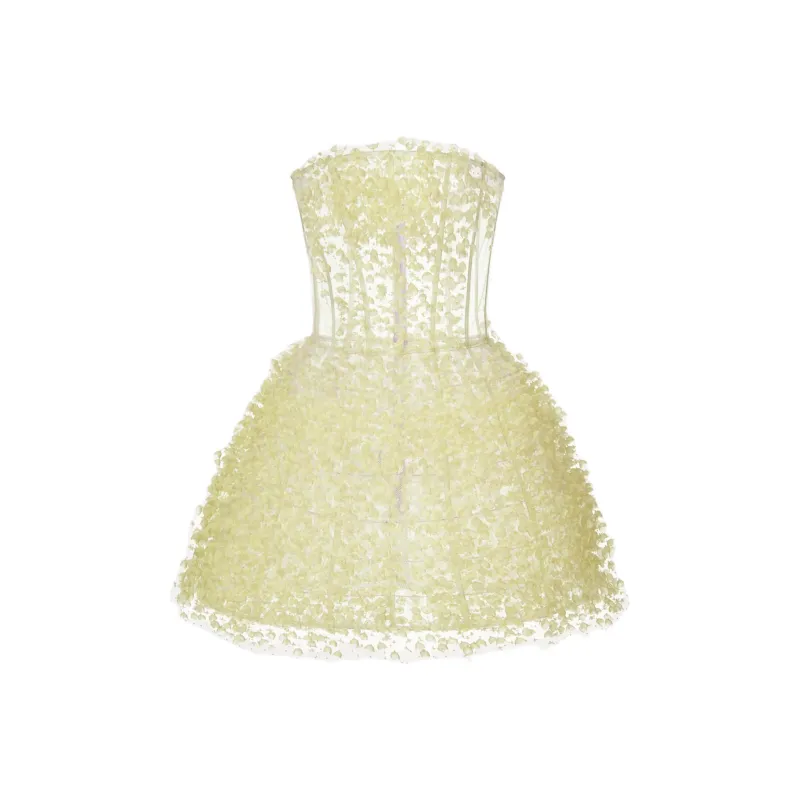 MONTSAND SS25 Lime Flowers Mini Dress Sleeveless Dress Women's Lime-0