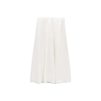 ZARA Casual Long Skirt Women's Soft Nude