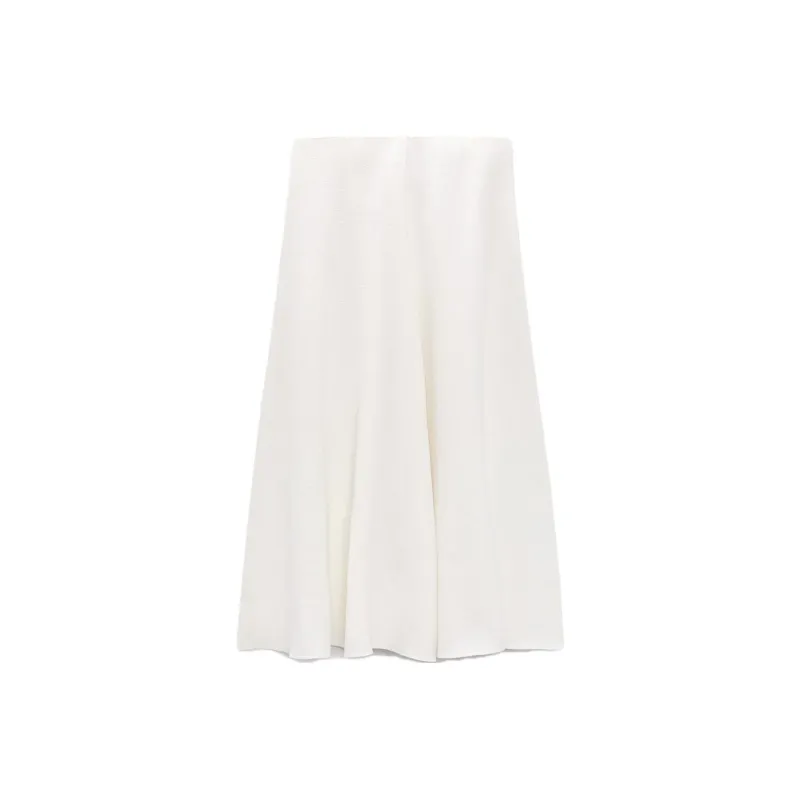 ZARA Casual Long Skirt Women's Soft Nude-0