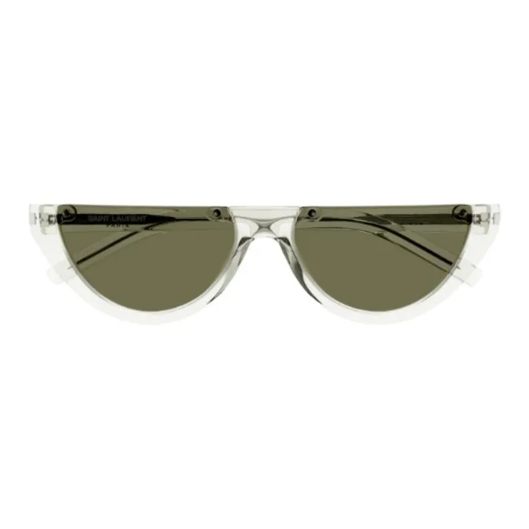 SAINT LAURENT Plastic Acetate Sulfur Dioxide Irregular Shape Sunglasses Unisex Transparent-1