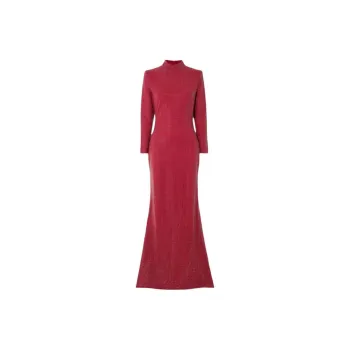 SOLACE LONDON Long Sleeved Dresses Women's Red