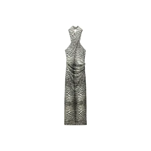 ZARA Trf Sleeveless Dress Women's Black/White