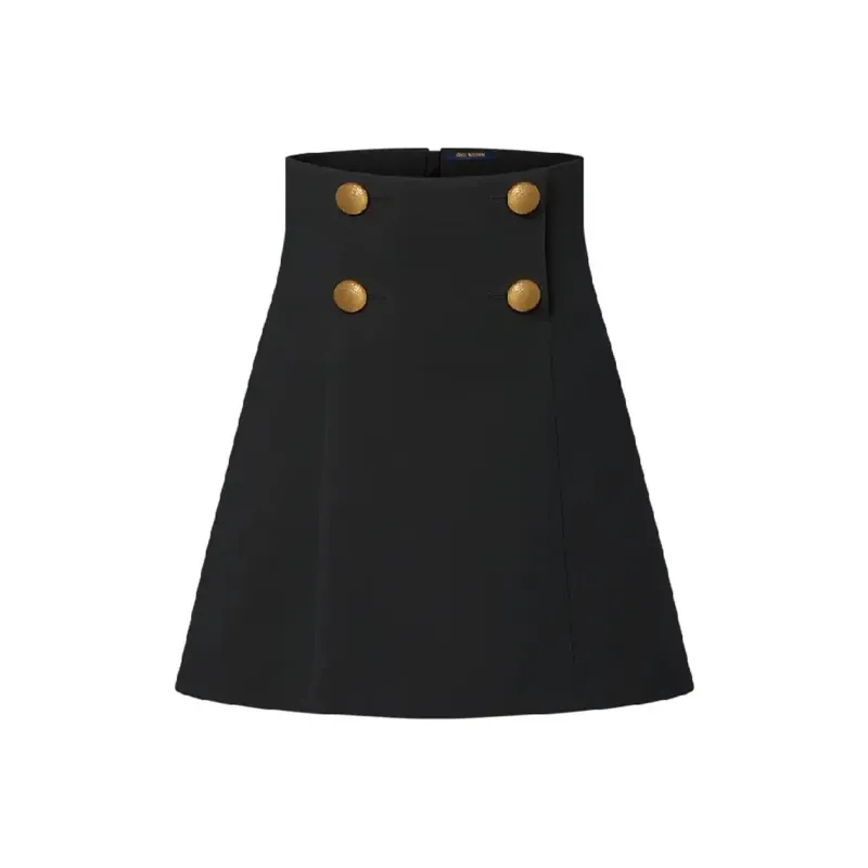 LOUIS VUITTON Hammered Button Skirt-0