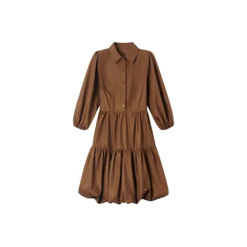 JOSR Long Sleeved Dress Women's Coffee