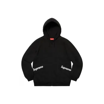 Supreme Color Blocked Zip Up Hooded Sweatshirt