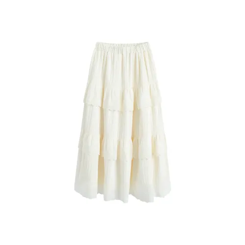Delight In You Casual Long Skirt Women's Ecru