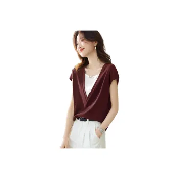 Mo Han Yi Mei T Shirt Women's Burgundy