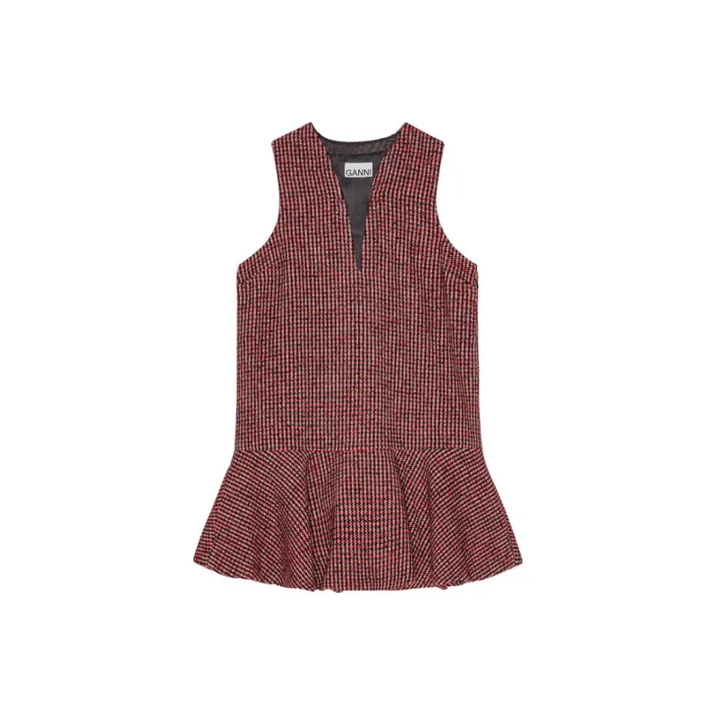 GANNI Checked Mini Dress-0