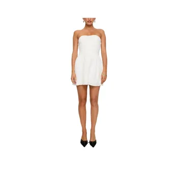 PRINCESS POLLY Sybille Strapless Mini Dress Sleeveless Dress Women's WHITE/White