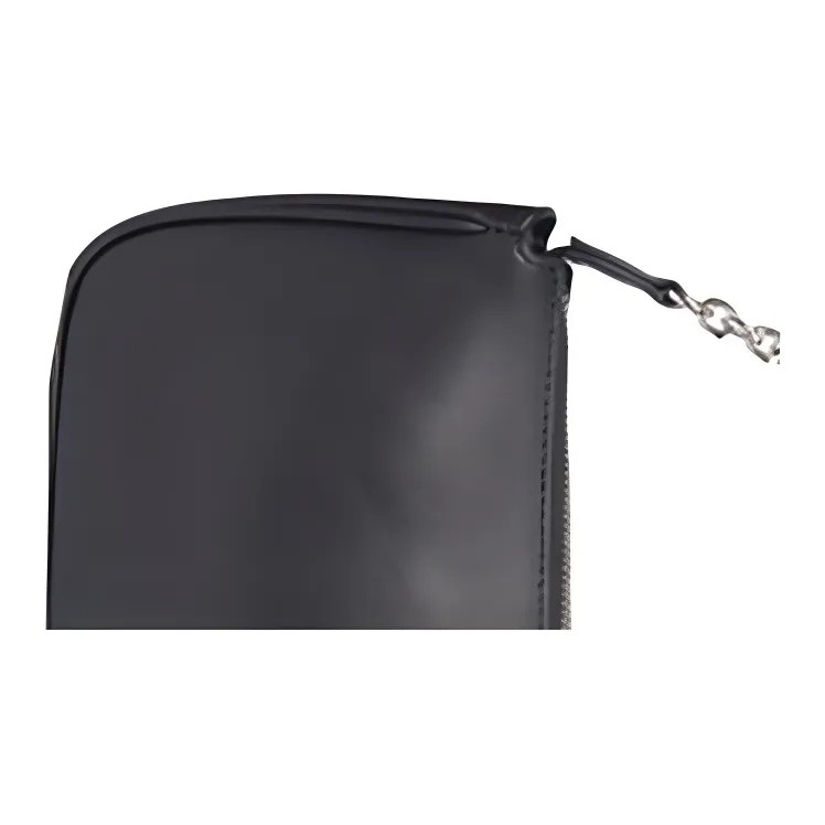 Furla Moon Grained Leather Shoulder Bag Women's Black-4
