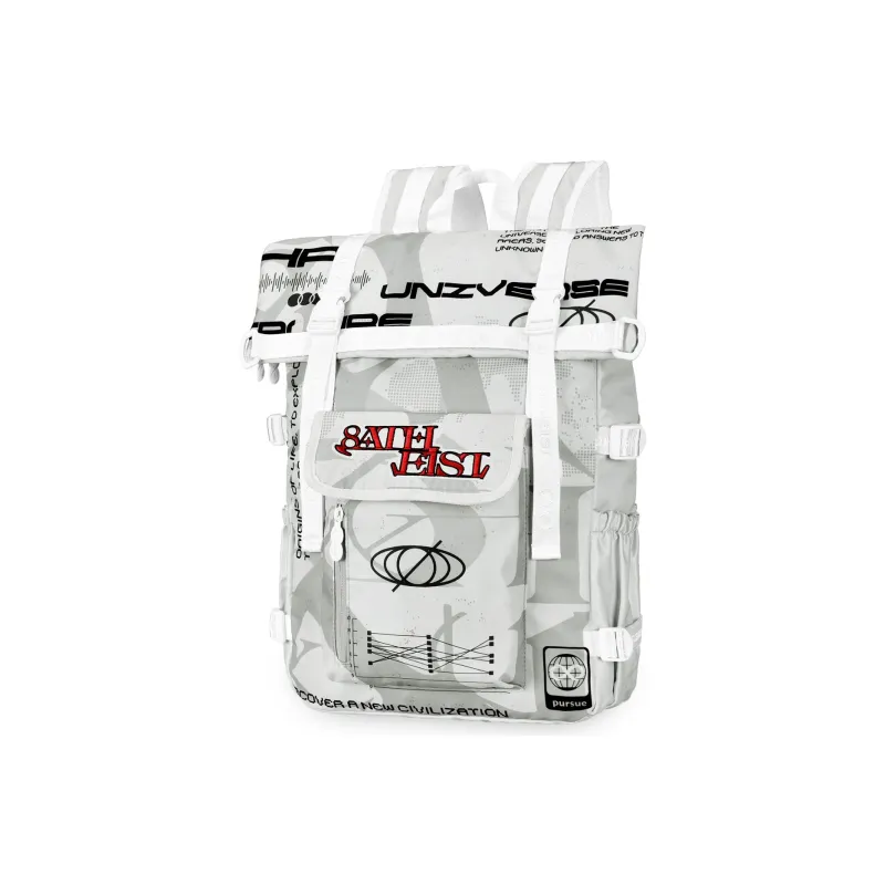 8atheist Polyester Backpack Unisex White-9