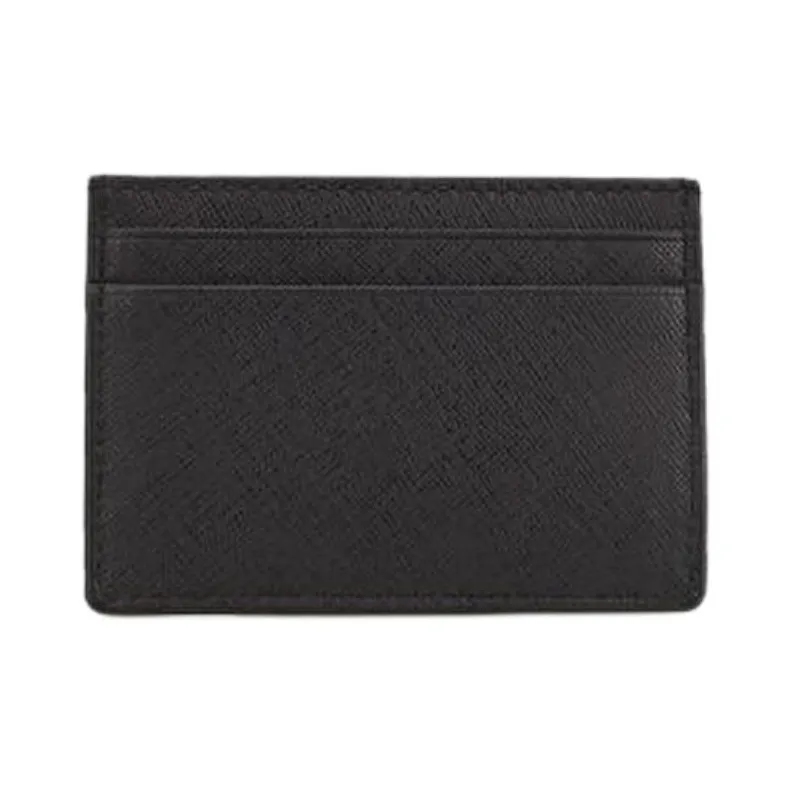 BOSS Leather Card Holder Men's Black-4