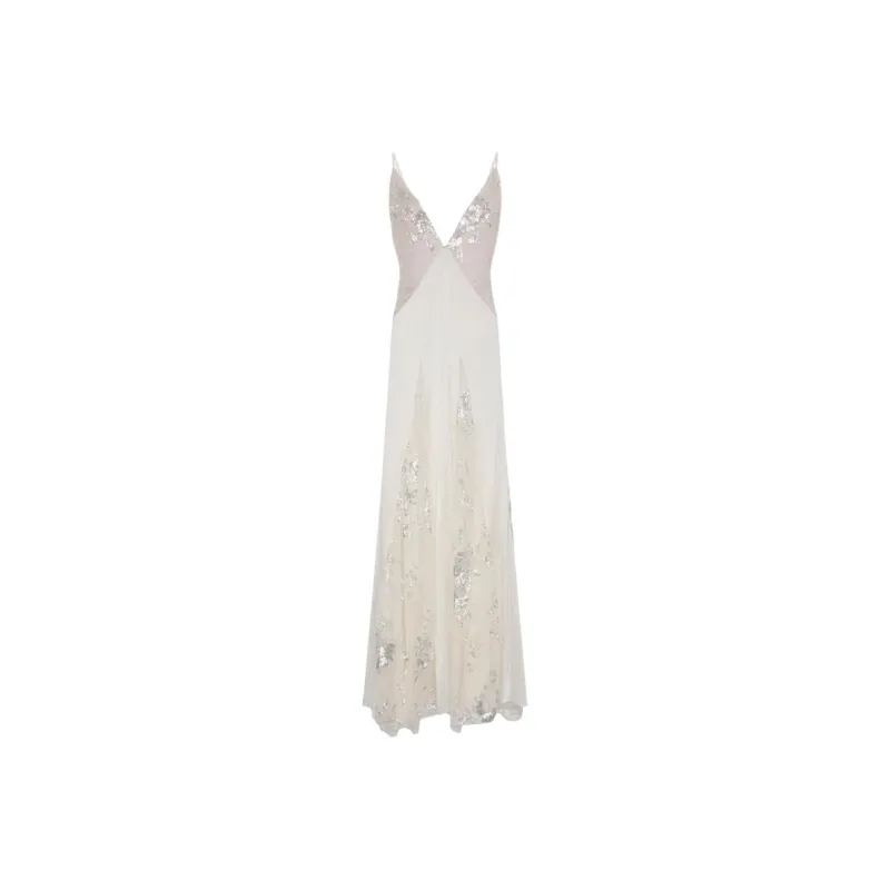 Elisabetta Franchi Slip Dress Women's White-0