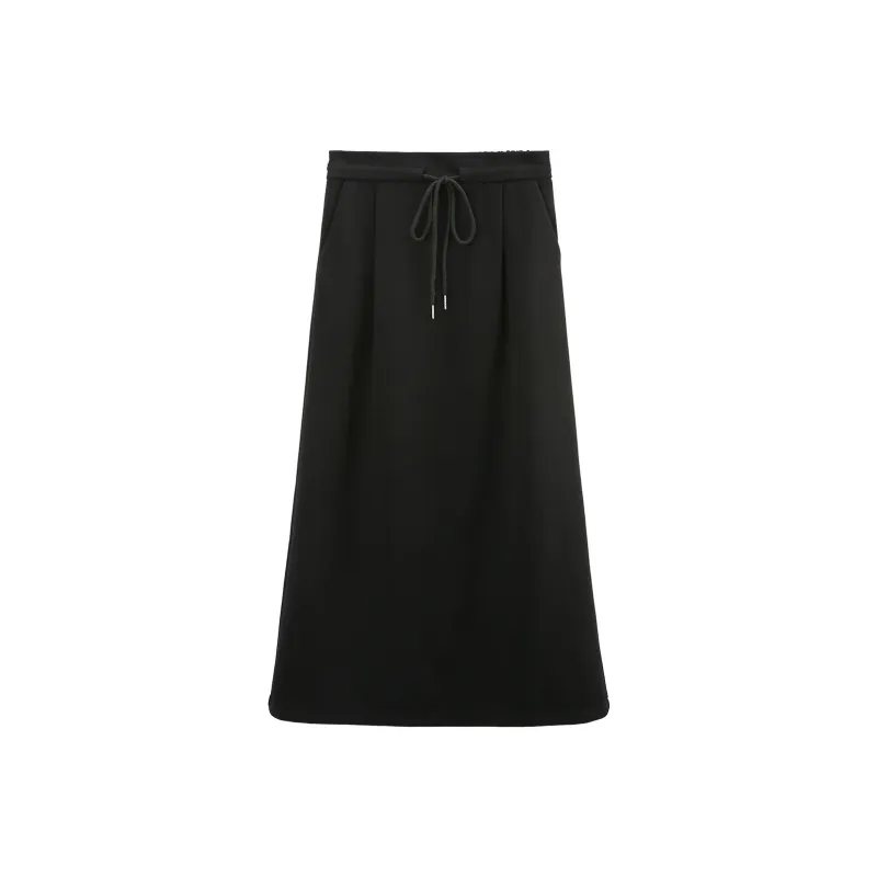 A Paradise For Awakening Casual Long Skirts Women's Black-0