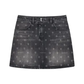 Givenchy Denim Short Skirts Women's Black