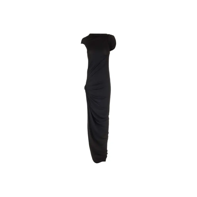 RICK OWENS Asymmetric Jersey Maxi Dress-0