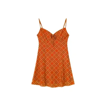 HUINIAN Slip Dresses Women's Orange