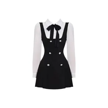 PUREIDOL Long Sleeved Dress Women's Black