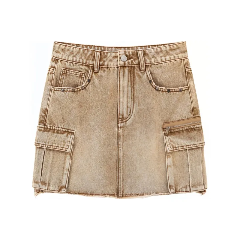 CHUU Casual Short Skirts Women's Desert Brown-0