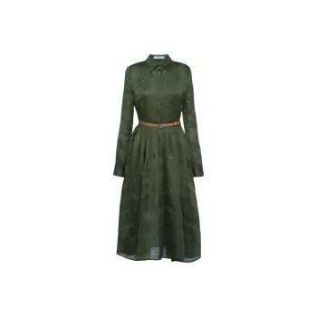 PRADA Long-Sleeved Dresses Women's Green