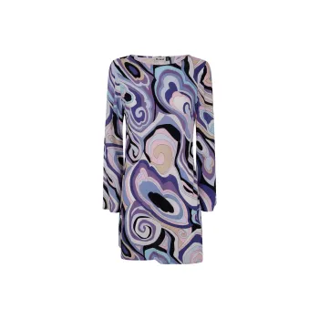 Rixo Ridley Printed Long Sleeved Mini Dress