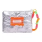 Orange Checkered Cosmetics Storage Bag