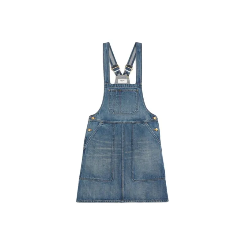 CELINE FW22 Denim Short Skirts Women's Denim Blue-0