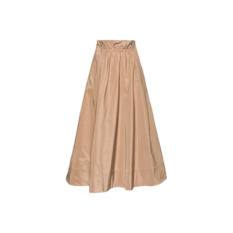 ASPESI Francine Gathered Midi Skirt-0