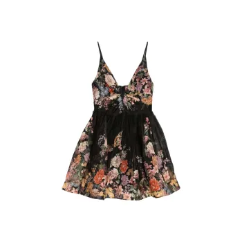 Zimmermann Pavilion V-Neck Mini Dress
