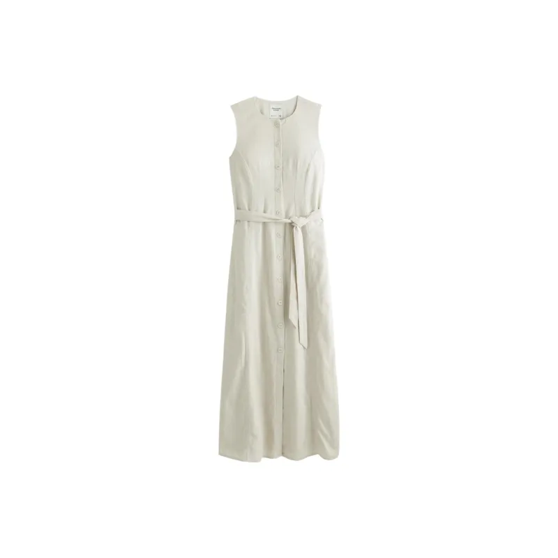 Abercrombie＆Fitch Sleeveless Dress Women's Tan-0