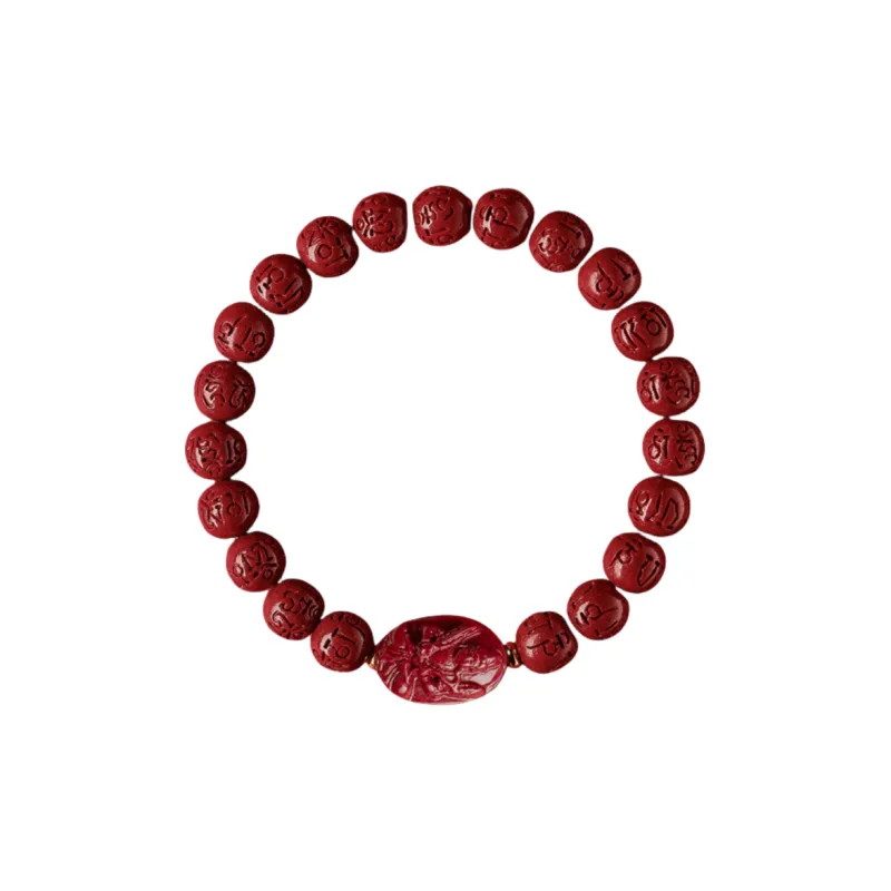 ZHIZUO Natural Cinnabar Bracelets Unisex-5