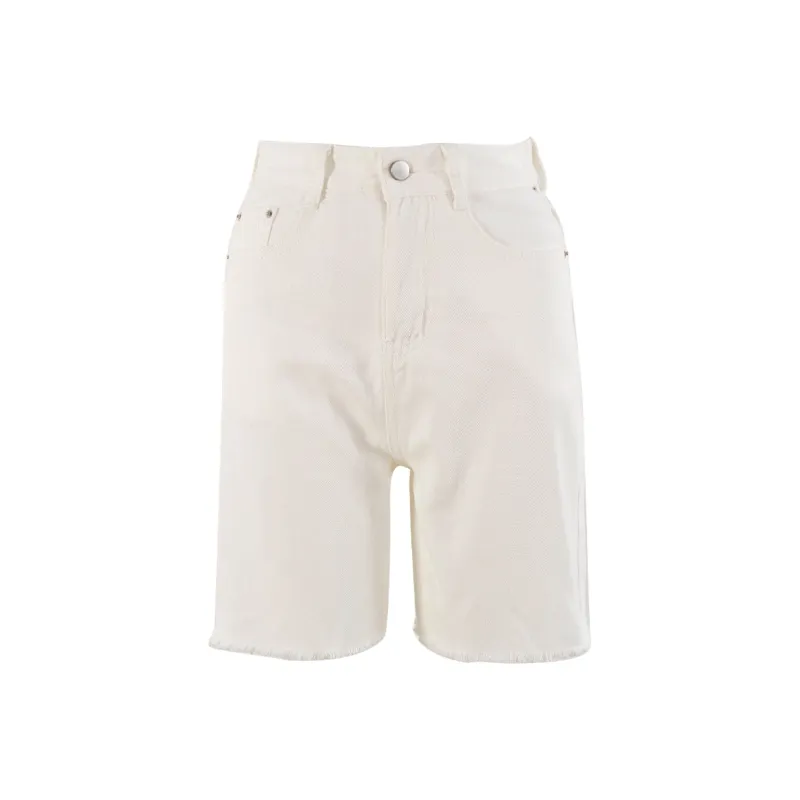 CLOUD SEASON Denim Shorts Women's White-0